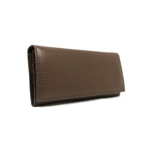 Портмоне от естествена кожа 0807TK тъмно кафяво, голямо