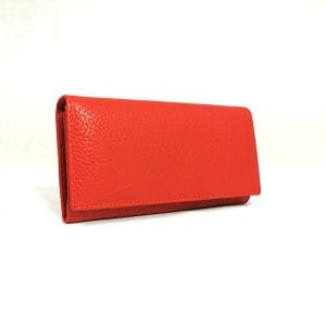Портмоне от естествена кожа червено, голямо 634CH
