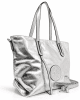 Сребриста дамска чанта 6621-60SR голяма