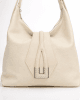Дамска чанта екрю в стил хобо DD672EK голяма