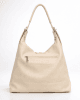 Дамска чанта екрю в стил хобо DD672EK голяма