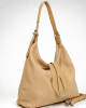 Дамска чанта бежова в стил хобо DD672BE голяма