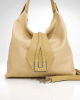 Дамска чанта бежова в стил хобо DD672BE голяма