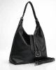 Дамска чанта черна в стил хобо DD672H голяма