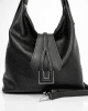Дамска чанта черна в стил хобо DD672H голяма