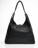 Дамска чанта черна в стил хобо DD672H голяма