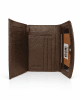 Портмоне от естествена кожа 1866TK тъмно кафяво, средно голямо