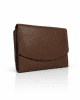 Портмоне от естествена кожа 1866TK тъмно кафяво, средно голямо