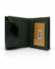 Портмоне от естествен лак зелено, малко, вертикално 44-1Z
