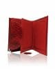 Портмоне от естествен лак, червено, малко, вертикално 44-1CH