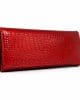 Портмоне от естествен лак, червено, голямо 634CHL