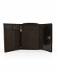 Портмоне от естествена кожа 998TK, тъмно кафяво, средно по големина