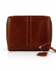 Кафяво дамско портмоне от естествена кожа, вертикално GAP 0116KF