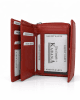 Тъмно червено портмоне от естествена кожа GAP24159TCH средно по големина, вертикално