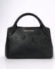 Дамска черна чанта с апликация модел 2238H малка