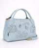 Дамска светло синя чанта с апликация модел 2238SS малка