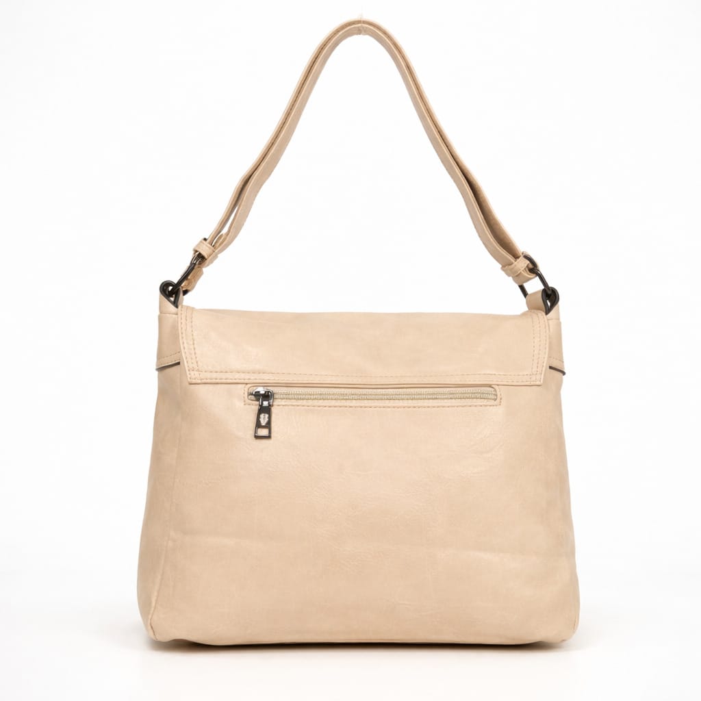 damska-chanta-3214-3 дамска чанта с капак ежедневна с външен джоб, гръб