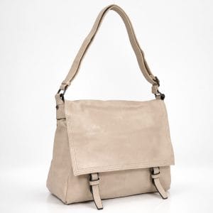 дамска чанта с капак ежедневна, с дълга дръжка в профил