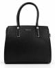 Дамска черна чанта с къси дръжки за работа модел 352H средно голяма