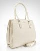 Дамска екрю чанта с къси дръжки за работа модел 352EK средно голяма
