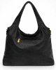 Черна дамска чанта с метален акцент 8073H голяма, формат А4