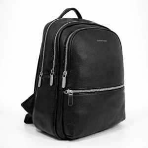 Черна дамска раница с три отделения