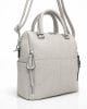 Чанта-раница в светло сиво, модел 6023SS средно голяма