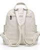 Дамска раница с мрежести джобове, екрю модел 8040-518EKR, голяма