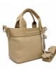 Бежова чанта David Jones с широки дръжки с аксесоар CM8206BE