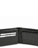 Портфейл Sergio Tacchini без копче от естествена кожа 50066P036H черен, хоризонтален Портфейл Sergio Tacchini без копче от естествена кожа 50066P036H черен, хоризонтален