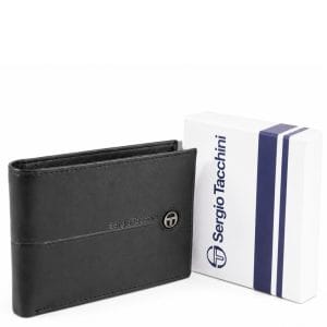 Начало Портфейл Sergio Tacchini без копче от естествена кожа с картонена опаковка