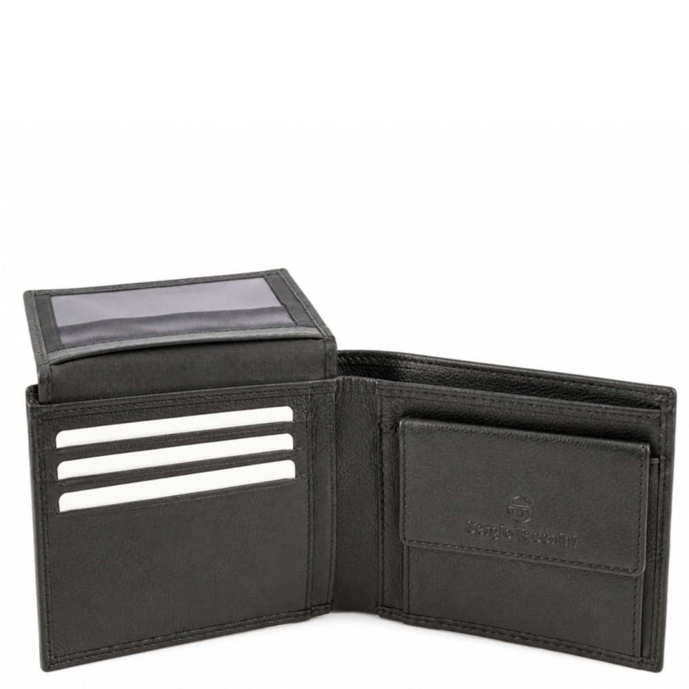 50066P036H-4 Портфейл Sergio Tacchini без копче от естествена кожа с джоб за документи