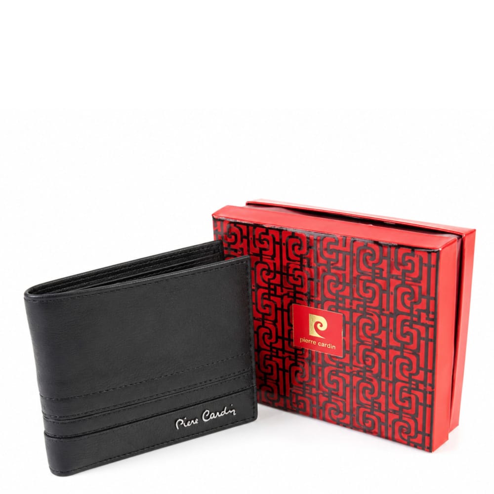 8824-97 Семпъл мъжки портфейл Pierre Cardin от естествена кожа с картонена опаковка