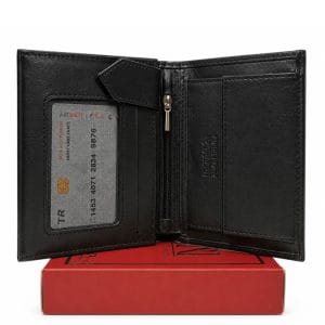 Начало Вертикален мъжки портфейл от естествена кожа, голям DR444H